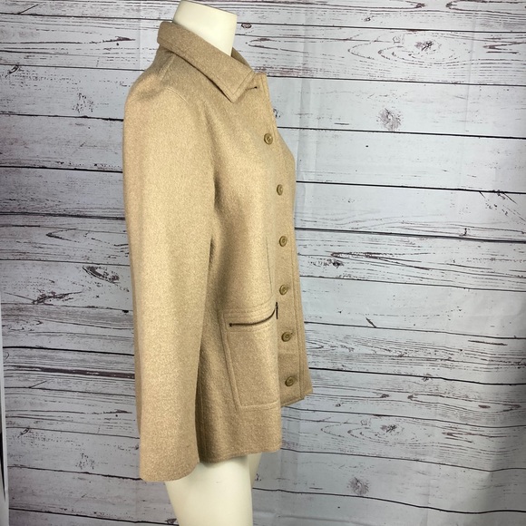 Talbots Petites Alpaca Blend Jacket in Camel Sz M - Picture 5 of 12